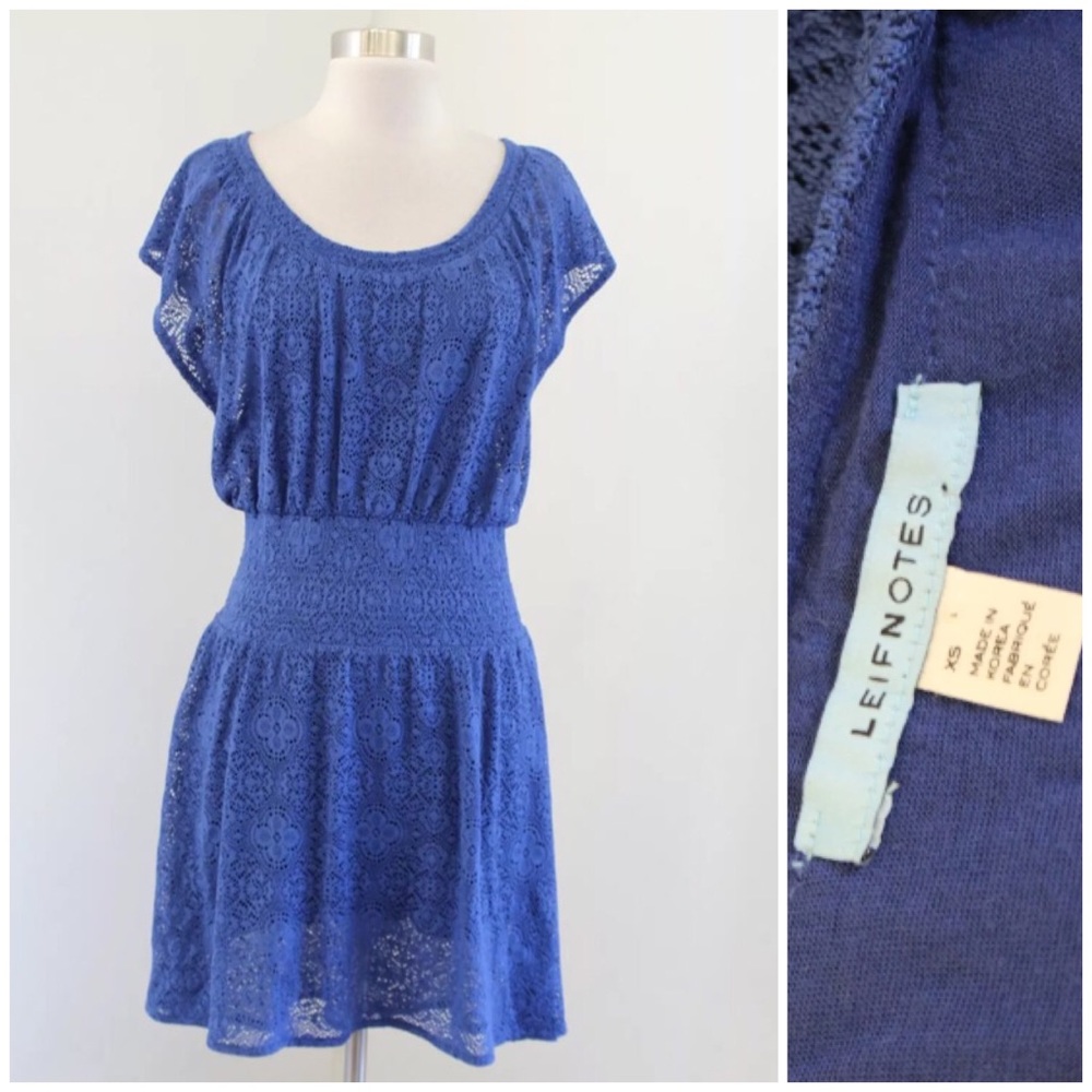 Leifnotes Smocked Waist Hi Lo Dress